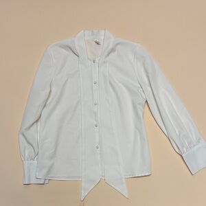 Elegant White Button-Up Blouse